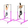 Expandable Gymnastics Training Kip Bar Height Adjustable 3 to 5 FT Horizontal Bar with HD Curved Legs Professional Junior Gymnastic Cushioned High Bar Asymmetric Bar 300 lbs Weight Capacity (Pink) view 3