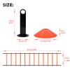 Speed Train Kit, 19Ft Flat Ladder + 10Pcs Disc Cones for Athletic Training Speed Ladders (Orange) view 2
