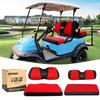 10L0L Front Rear Golf Cart Seat Covers for Yamaha G29 Drive, Club Car Precedent and Club Car DS Model, Made of 3D Air Mesh Polyester Fabric Breathable Washable - Red view 1