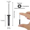 3/16" Long Grip Tri-Grip Kayak Rivets Tri-Fold Tri Bulb Mounting Rivet with Waterproof O Rings for Deep Water Installing Kayak Canoe and Boat Accessories, 20 Pcs view 2