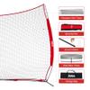 ZELUS 16x10ft Barricade Backstop Net, Ball Sports Barrier Net, Practice Net for Baseball Softball Lacrosse Soccer Basketball and More view 2