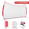 ZELUS 16x10ft Barricade Backstop Net, Ball Sports Barrier Net, Practice Net for Baseball Softball Lacrosse Soccer Basketball and More view 3