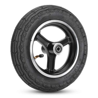 10 inch front scooter tire, durable rubber aluminum alloy replacement wheel, electric scooter wheel, for commuters skateboarders urban riders