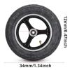 10 inch front scooter tire, durable rubber aluminum alloy replacement wheel, electric scooter wheel, for commuters skateboarders urban riders view 2