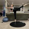 dot2dance BRAND Portable Dance Floor-Sturdy and Stable Authentic Marley Home Dance Studio, Dancers Ballet Flooring, Multi Use with Non-Slip Gym Mat Back. Size 46-48" Made in U.S.A. view 3