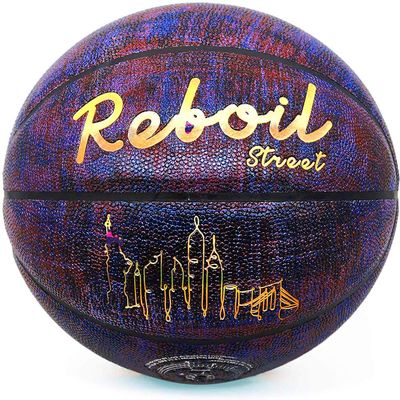 REBOILPHASE Kids Basketball, Size 5, Purple, Composite Leather, Inkjet Technology, 22 CM Diameter, 470-500g Weight