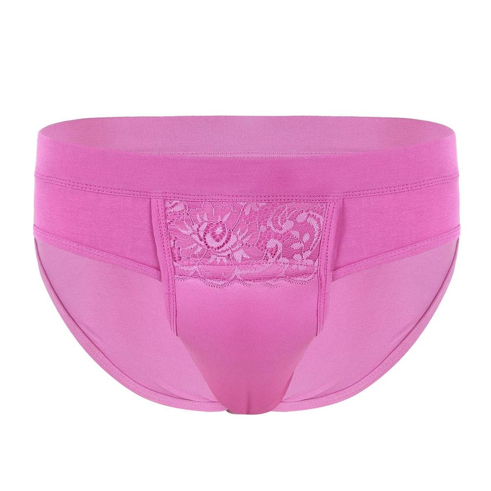 ACSUSS Men's Hiding Gaff Panties Shaping Pant for Crossdresser Transgender Underwear Rose Red XL
