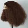 LeMarnia Men's Wig and Beard Dark Brown Wizard Wig with Fluffy Beard Set for Halloween Costume Wigs view 2