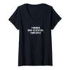 Womens FORMER NON ESSENTIAL EMPLOYEE - Funny Unemployed Laid Off V-Neck T-Shirt view 1