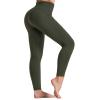 Dragon Fit Compression Yoga Pants with Inner Pockets in High Waist Athletic Pants Tummy Control Stretch Workout Yoga Legging Dark Olive view 2