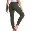 Dragon Fit Compression Yoga Pants with Inner Pockets in High Waist Athletic Pants Tummy Control Stretch Workout Yoga Legging Dark Olive view 3