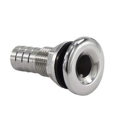 316 Stainless SteelCombo Stainless Steel Thru-Hull Fitting w/Nut with Gasket for 1/2" ID