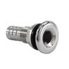316 Stainless SteelCombo Stainless Steel Thru-Hull Fitting w/Nut with Gasket for 1/2" ID view 1