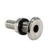 316 Stainless Steel Combo Stainless Steel 3/8 I.D Hose Thru-Hull Fitting w/Nut with Gasket for Boats, Yachts, Marine view 1