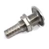 316 Stainless Steel Combo Stainless Steel 3/8 I.D Hose Thru-Hull Fitting w/Nut with Gasket for Boats, Yachts, Marine view 3