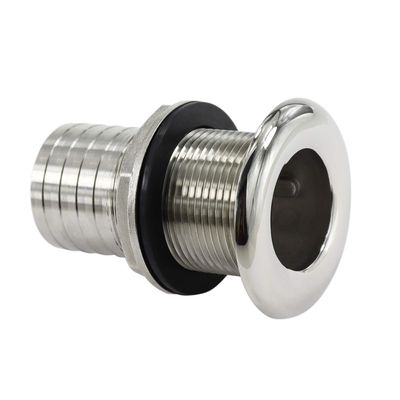 keehui 316 Stainless Steel Durable Combo 1-1/4 I.D.Thru-Hull Fitting w/Nut with Custom Gasket Boat Plumbing Fittings for Boats, Yachts, Marine