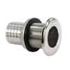 keehui 316 Stainless Steel Durable Combo 1-1/4 I.D.Thru-Hull Fitting w/Nut with Custom Gasket Boat Plumbing Fittings for Boats, Yachts, Marine view 1