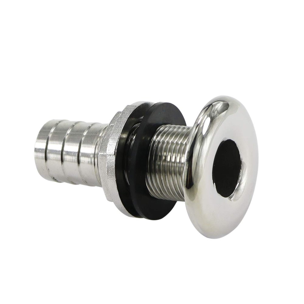 316 Stainless SteelCombo Stainless Steel Thru-Hull Fitting w/Nut & Gasket for (3/4" ID)