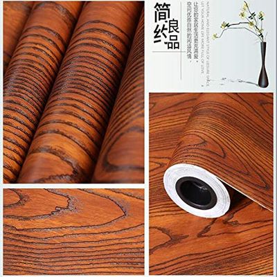 PVC self-Adhesive Wallpaper Wood Sticker Waterproof Furniture Renovation Stickers Speaker Wood Stickers Kitchen Wall Sticker - (Dimensions: 60cm X 1m)