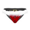 ACSUSS Men's Velvet Christmas Santa Claus Underwear Cosplay Lingerie Briefs Xmas Red XX-Large view 1