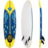 GYMAX Surfboard, 6FT Stand Up Paddle Board with Removable Fins & Safety Leash, Lightweight Non-Slip Paddle Board for Teenagers, Adult, Beginners (Lemon) view 1