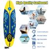 GYMAX Surfboard, 6FT Stand Up Paddle Board with Removable Fins & Safety Leash, Lightweight Non-Slip Paddle Board for Teenagers, Adult, Beginners (Lemon) view 4