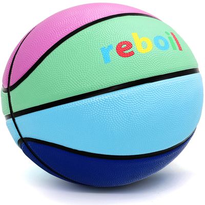 REBOILPHASE Kids Basketball Size 4 (25.5")Colorful Rubber Basketball Series