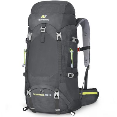 N NEVO RHINO Internal Frame Hiking Backpack 50/60/65/70/80L, Mountain Climbing Camping Backpack Daypack Waterproof Rain Cover