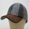 The Sligo - Baseball Cap - 100% Wool - Irish Tweed - Nubuck Peak - Seashore Patchwork view 3
