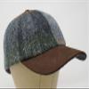 The Sligo - Baseball Cap - 100% Wool - Irish Tweed - Nubuck Peak - Seashore Patchwork view 4