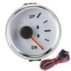 Boat Marine Trim Gauge 52mm/2in UP-DN Boat Gauges Set 0-190ohm Trim Tilt Indicator Red Backlight (White Dial Silver Frame) view 1