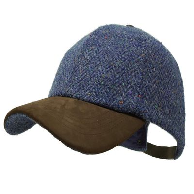 The Sligo - Baseball Cap - 100% Wool - Irish Tweed - Nubuck Peak - Nightsky HB