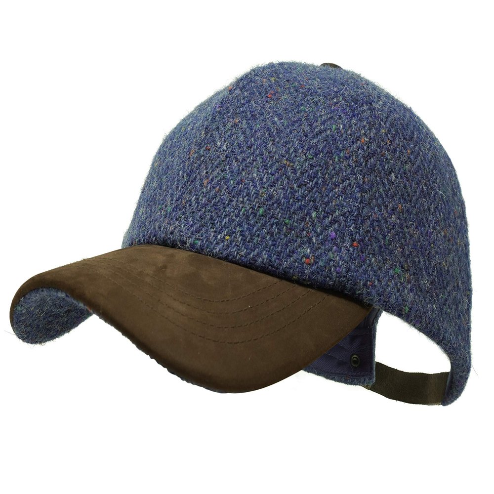 The Sligo - Baseball Cap - 100% Wool - Irish Tweed - Nubuck Peak - Nightsky HB