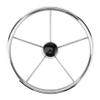 Acouto 5 Spoke Boat Steering Wheel,15-1/2in 5 Spoke 10 Degree Steering Wheel Stainless Steel Marine Boat Accessories view 1