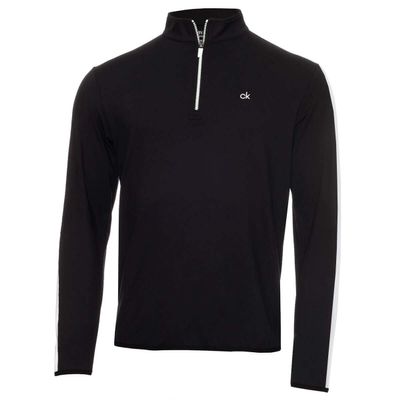 Calvin Klein Men's Striped Sleeve Newport Sweater - Black/White - M
