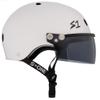 S1 Lifer Visor Helmet Gen 2 for Skateboarding, BMX, and Roller Skating - EPS Fusion Foam, CPSC & ASTM Certified - White Gloss w/Tint Visor XX-Large (23") view 2