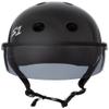 S1 Lifer Visor Helmet Gen 2 for Skateboarding, BMX, and Roller Skating - EPS Fusion Foam, CPSC & ASTM Certified - Black Gloss w/Tint Visor Medium (21.5") view 3
