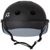 S1 Lifer Visor Helmet Gen 2 for Skateboarding, BMX, and Roller Skating - EPS Fusion Foam, CPSC & ASTM Certified - Black Matte w/Tint Visor X-Small (20.5") view 3