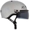 S1 Lifer Visor Helmet Gen 2 for Skateboarding, BMX, and Roller Skating - EPS Fusion Foam, CPSC & ASTM Certified - Silver Gloss Glitter w/Tint Visor Large (22") view 2