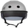 S1 Lifer Visor Helmet Gen 2 for Skateboarding, BMX, and Roller Skating - EPS Fusion Foam, CPSC & ASTM Certified - Silver Gloss Glitter w/Tint Visor Large (22") view 3
