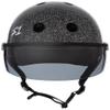 S1 Lifer Visor Helmet Gen 2 for Skateboarding, BMX, and Roller Skating - EPS Fusion Foam, CPSC & ASTM Certified - Black Gloss Glitter w/Tint Visor Medium (21.5") view 2