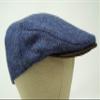 Borges & Scott The Sloan - Irish Tweed and Nubuck Leather Flat Cap - Nightsky - X-Large view 3