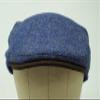 Borges & Scott The Sloan - Irish Tweed and Nubuck Leather Flat Cap - Nightsky - X-Large view 4