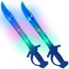 ArtCreativity Light Up Shark Sword for Kids - Set of 2, 15 Inch Dress-Up Toy Sword with Flashing LED Lights - Best Birthday Gift for Boys and Girls Ages 3, 4, 5, 6, 7, 8 (Blue) view 1