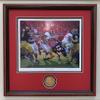 Crimson Dynasty Framed Art Print with Coin by Daniel Moore - Alabama Football beats Notre Dame to win the 2012 Championship view 1
