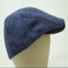 Borges & Scott The Sloan - Irish Tweed and Nubuck Leather Flat Cap - Nightsky - Medium view 2