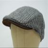 Borges & Scott The Sloan - Irish Tweed and Nubuck Leather Flat Cap - Easy Grey - Large view 3