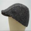 Borges & Scott The Sloan - Irish Tweed and Nubuck Leather Flat Cap - Pebble HB - X-Large view 2
