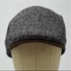 Borges & Scott The Sloan - Irish Tweed and Nubuck Leather Flat Cap - Pebble HB - X-Large view 4