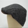 Borges & Scott The Sloan - Irish Tweed and Nubuck Leather Flat Cap - Irish Slate - Small view 2